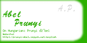 abel prunyi business card